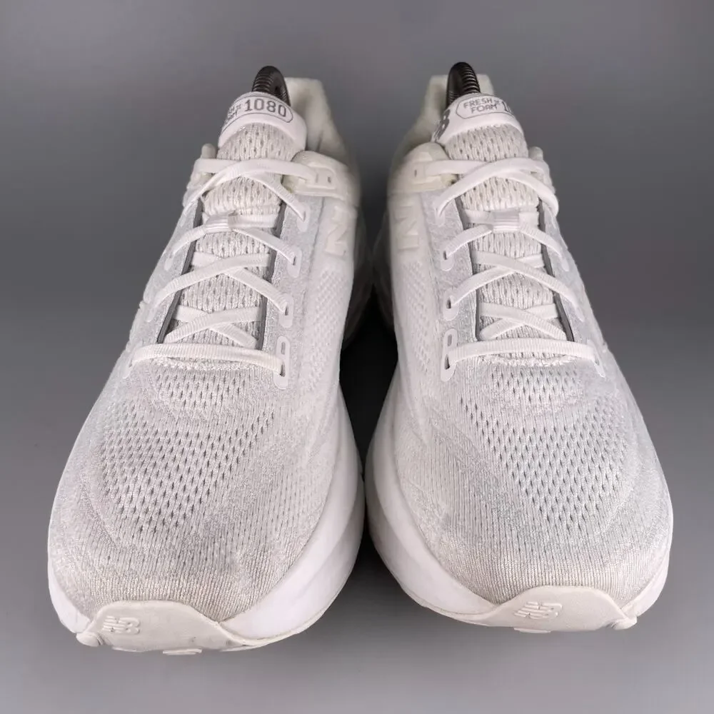 New Balance Fresh Foam x 1080v13 Womens 10 White/Silver Metallic Running Sneaker